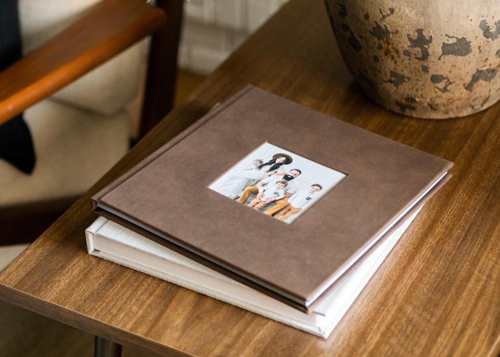 PERSONALIZED Christmas Card Album With Natural Linen Cover Price