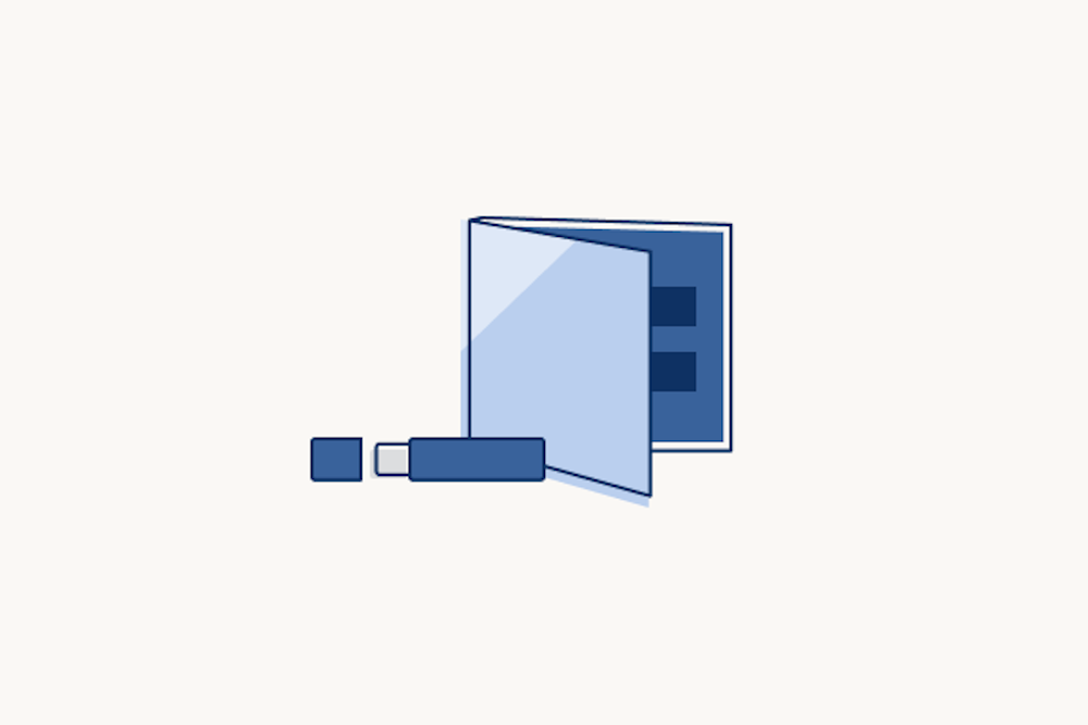 USB Drive Cases sizing template illustration