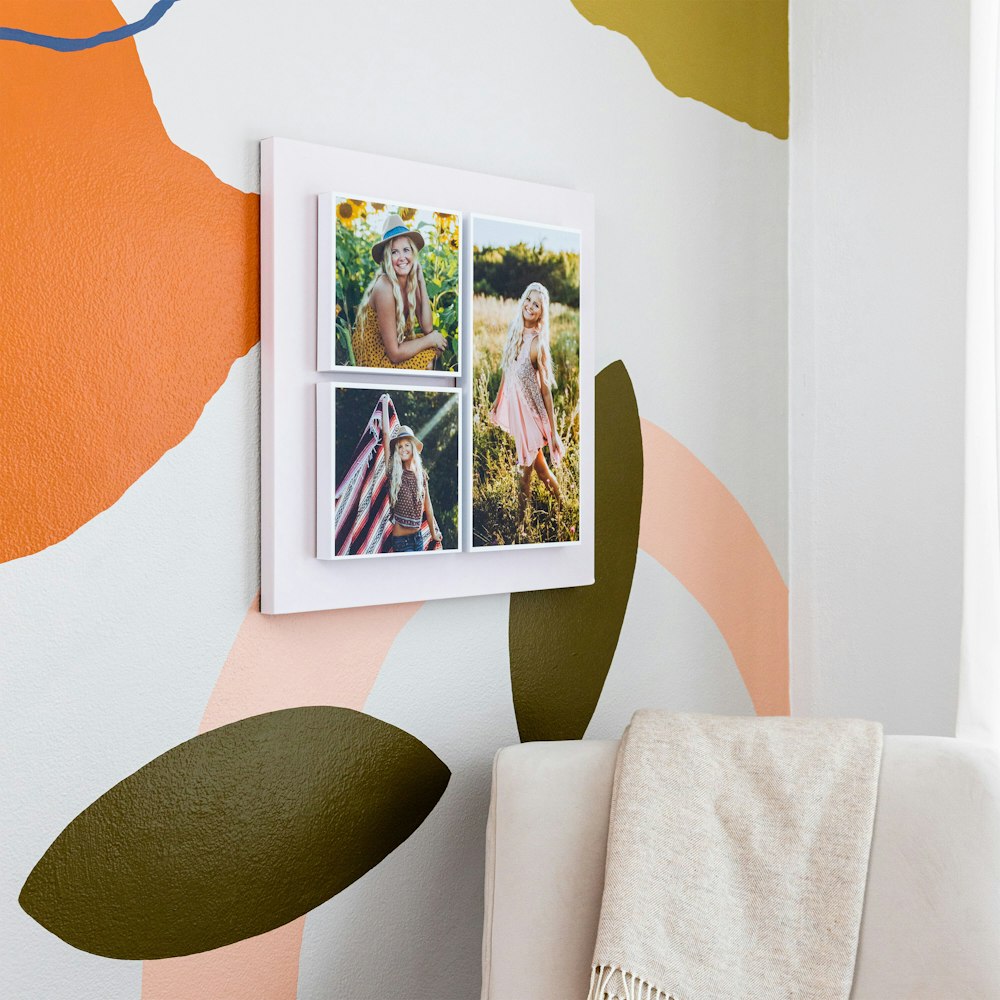 Image Block Styled on Colorful Wall Mural