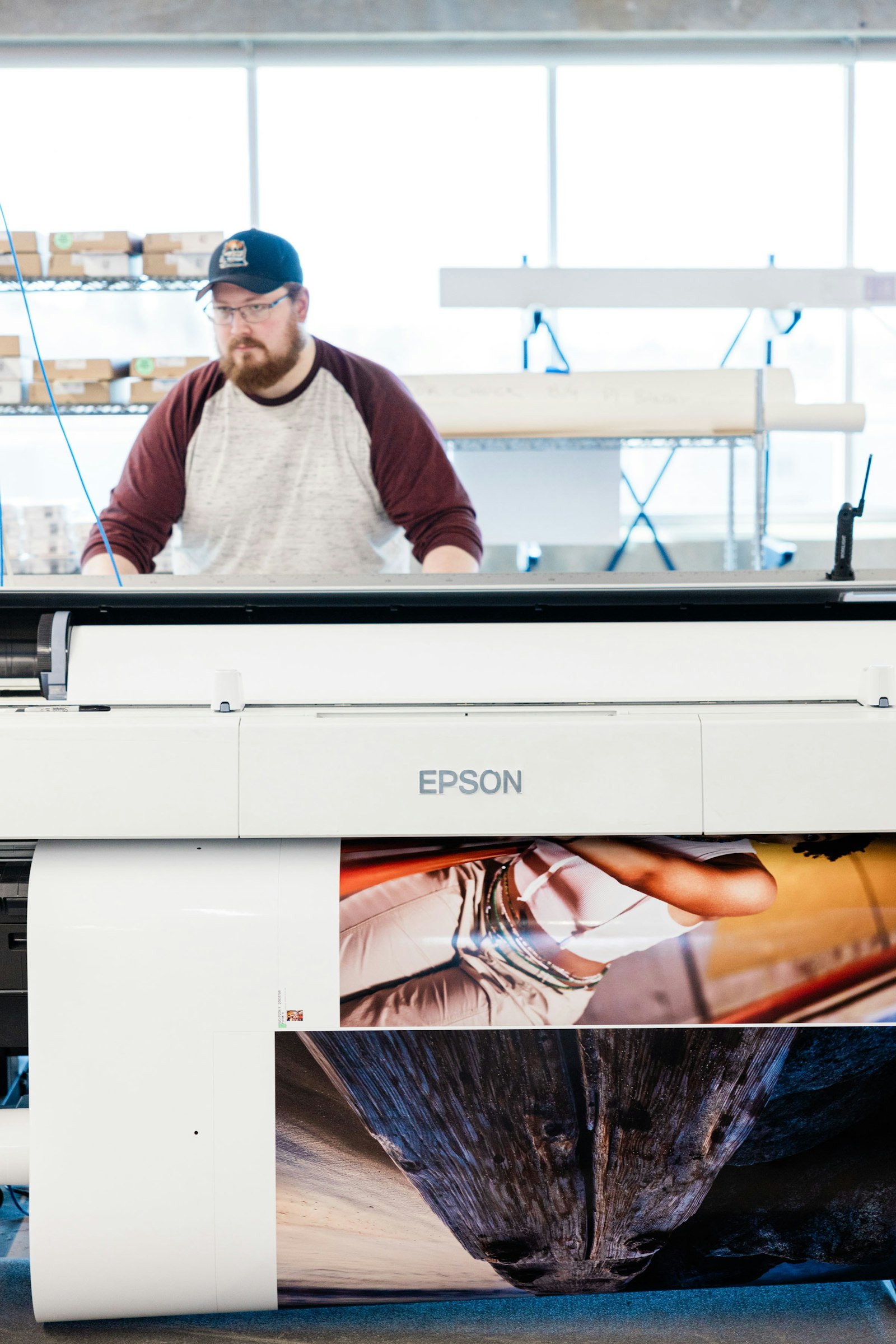 Face-mounted acrylic print with a glass-like surface