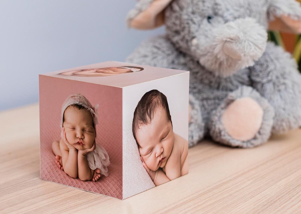 Newborn Image Cube on desk