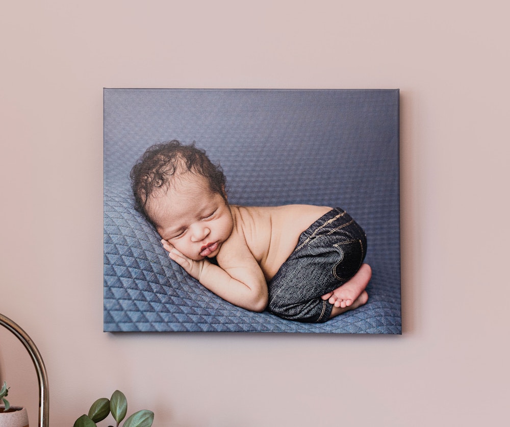 Baby Blue Gallery Wrap on wall