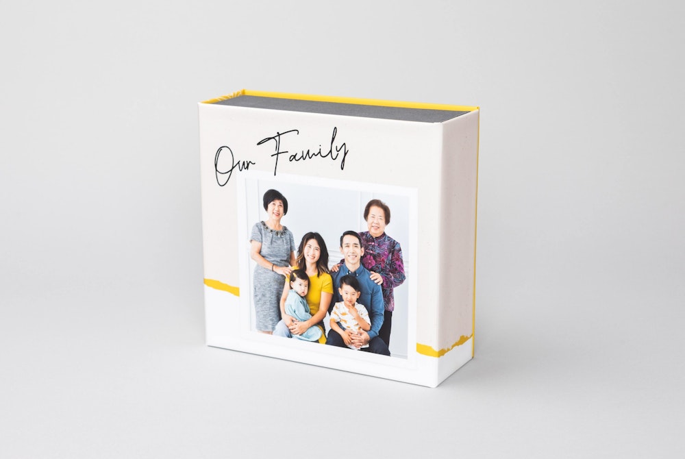 Photo Cover Style 4-Panel Album Box standing up