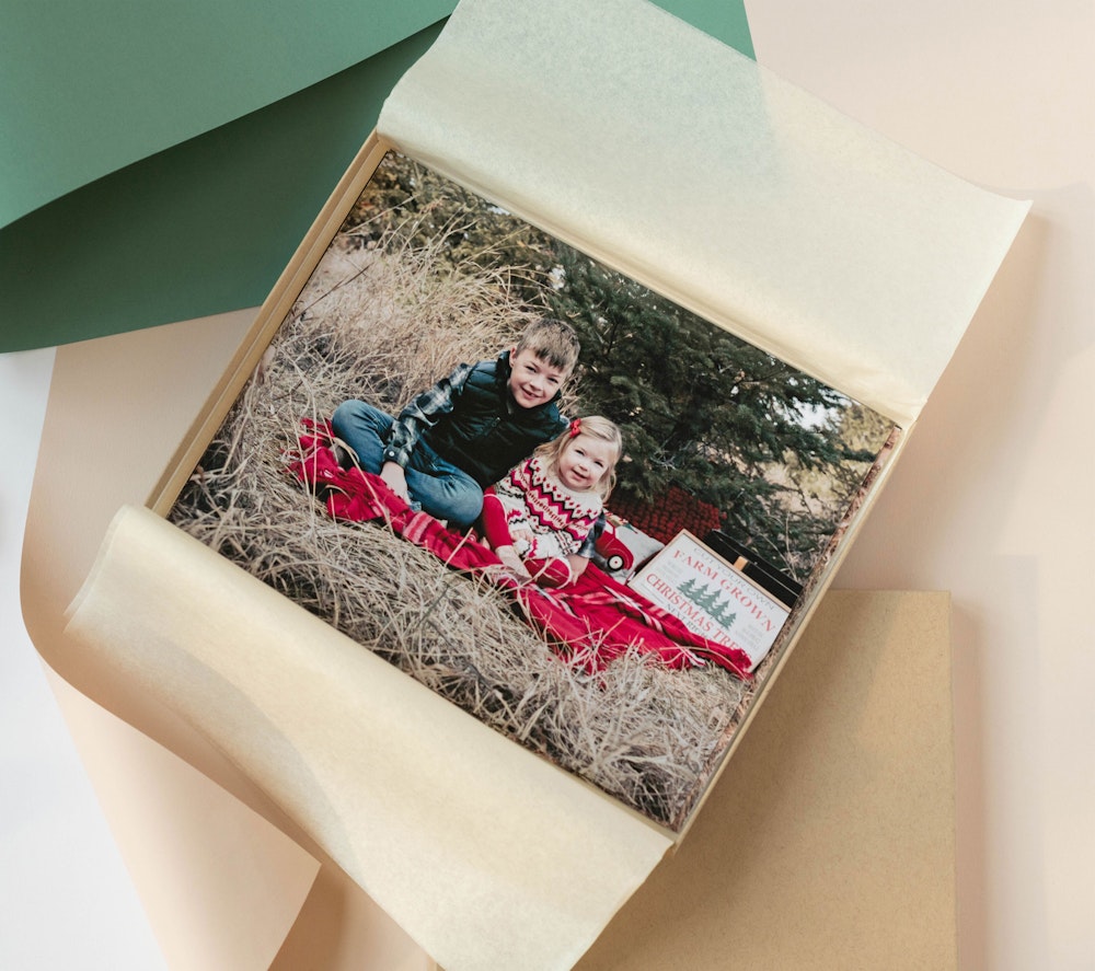 WHCC Holiday 5x7 photo prints in premium packaging holiday gift nicole