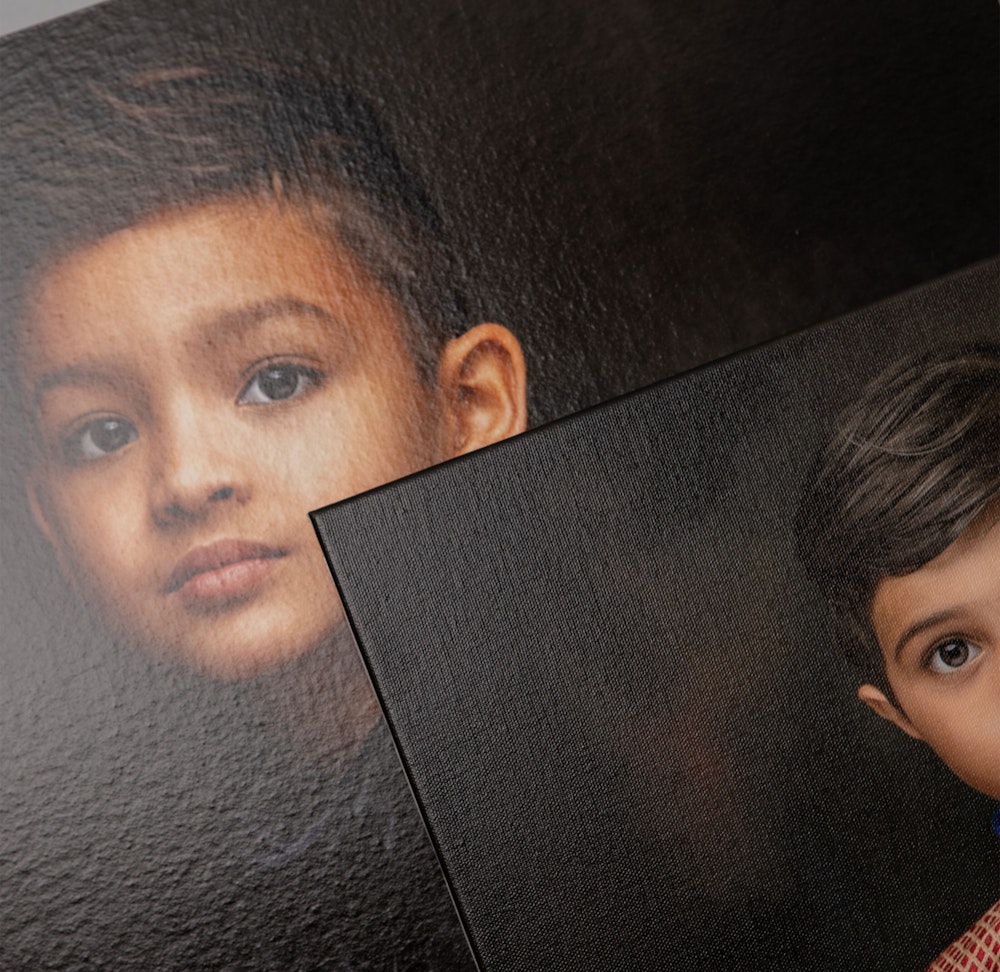 WHCC Portrait Canvas Options Peeled and Pressed with Giclee