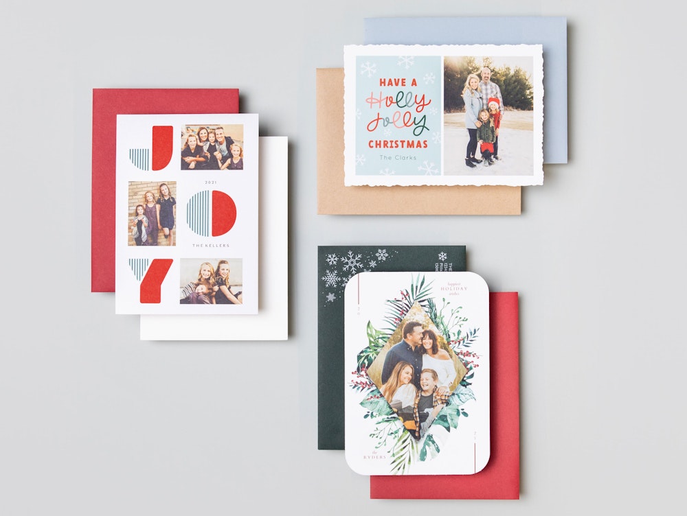 5x7 holiday Flat Cards with matching envelopes