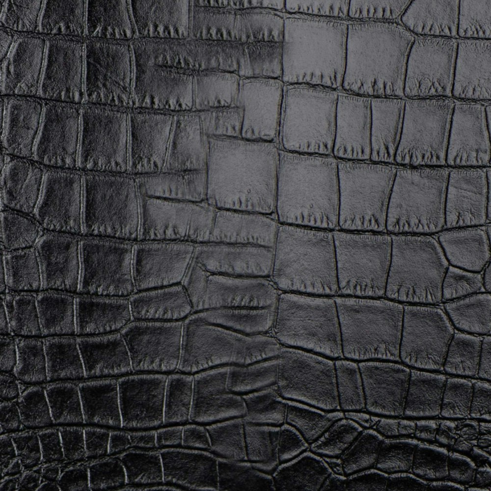 Black Alligator Leather