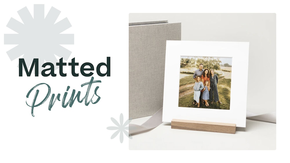 Holiday family portraits in Matted Prints with Image Box