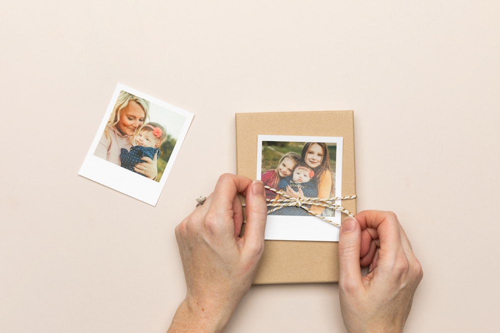 Mini Snapshots styled gift tags on Premium Package