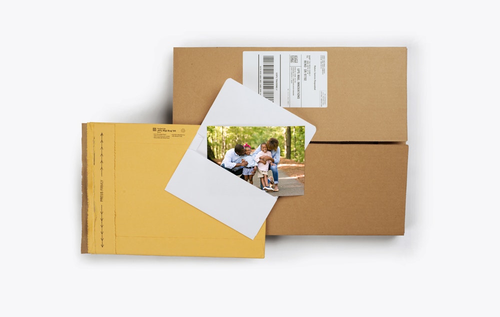 Print Fulfillment shipping envelope and box