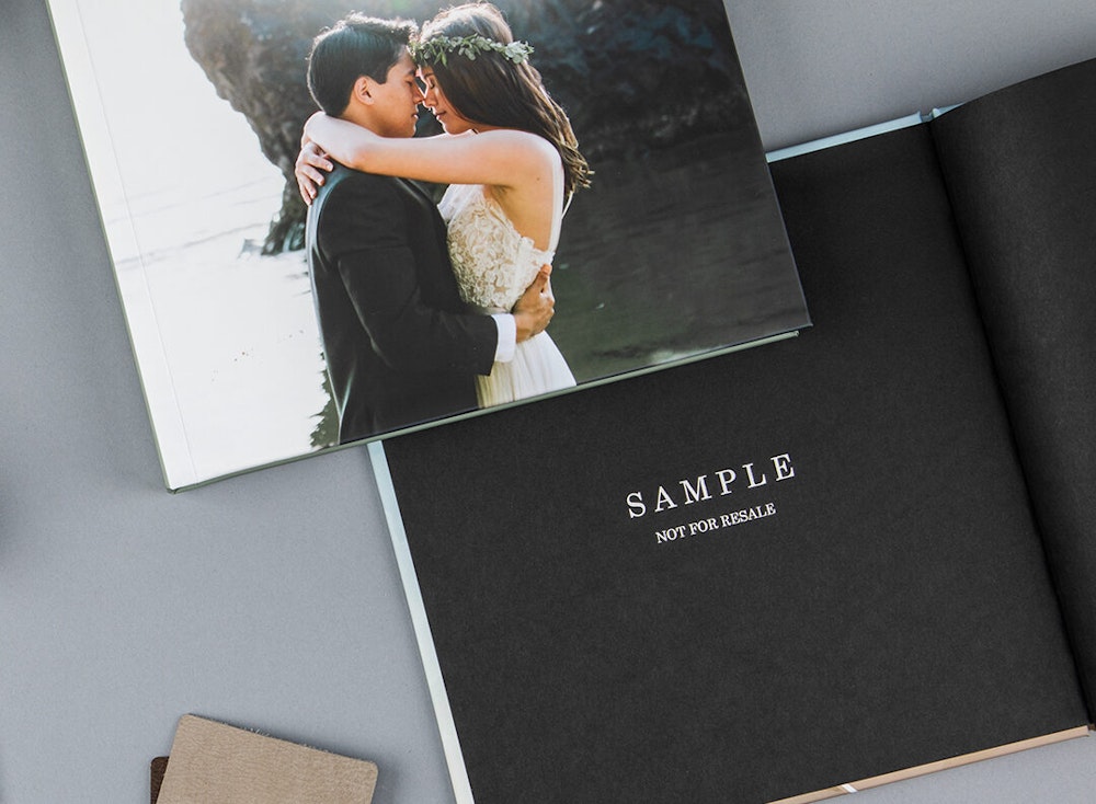 Sample Album and Book with stamp on black endleaves