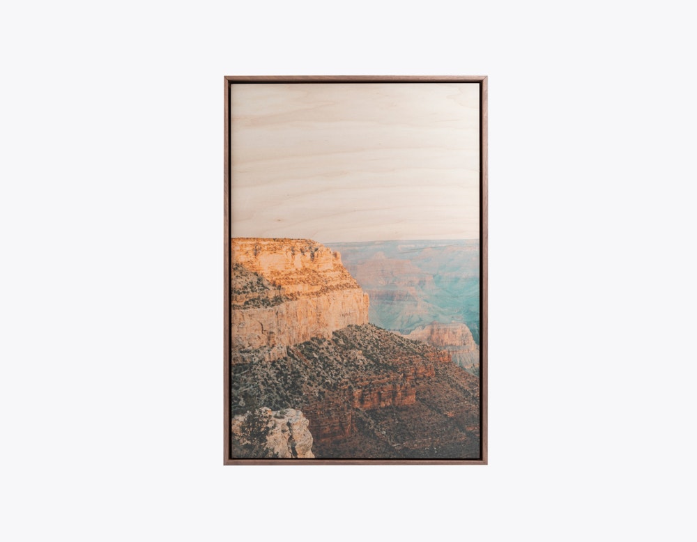 Wood Print in Walnut Wood Float Frame