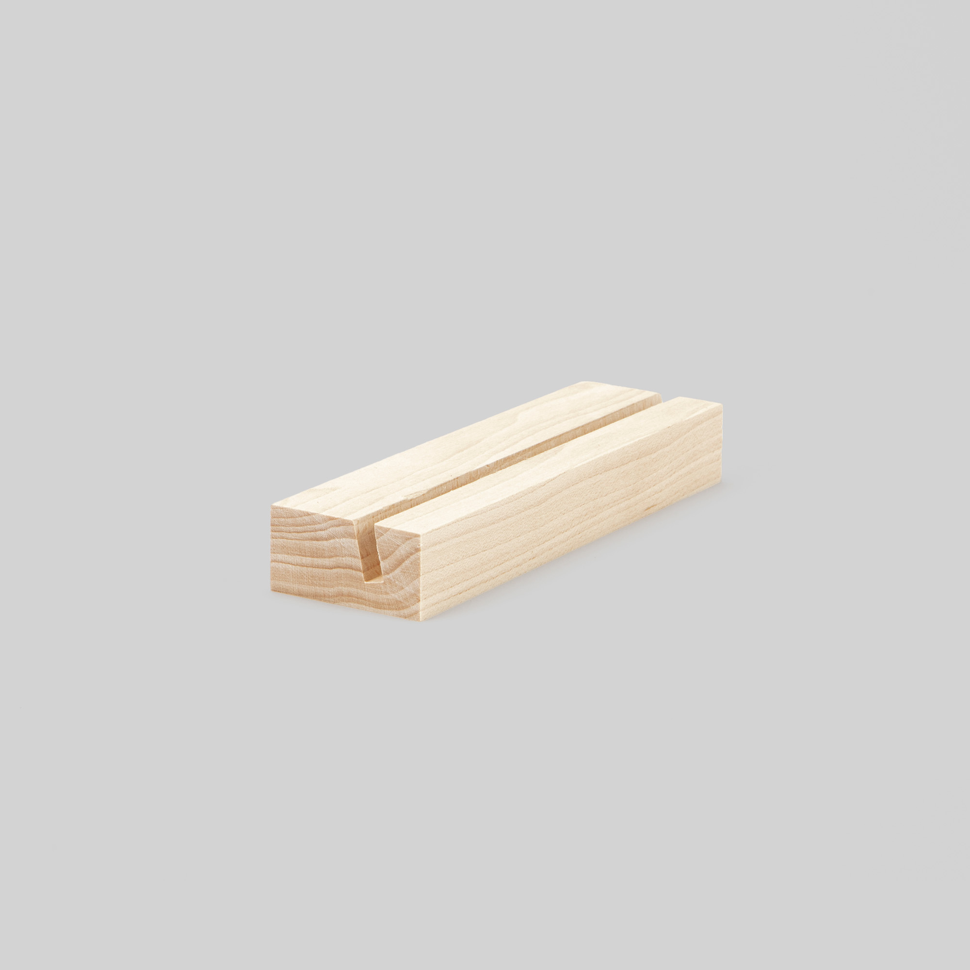 5-inch maple Wood Display Stand at an angle on grey background